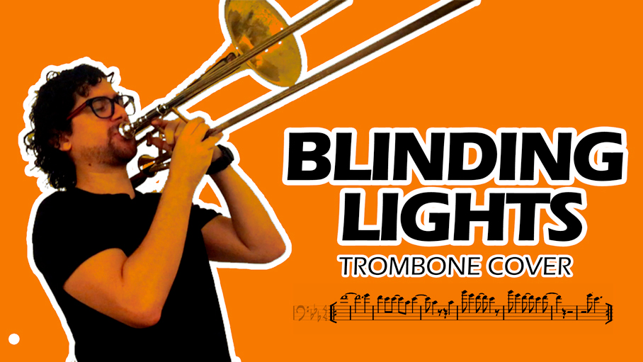 the weeknd, pop, trombone, sheet, music, transcription, blinding lights, trombone solo, blinding lights score, blinding lights sheet music, trombon, free download
