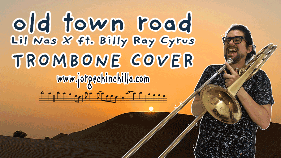 pop, trombone, sheet, music, transcription, trombon, free download, cover, trombone solo, Old Town Road, Old Town Road cover, Old Town Road sheet music, Old Town Road score, Lil Nas X, Billy Ray Cyrus