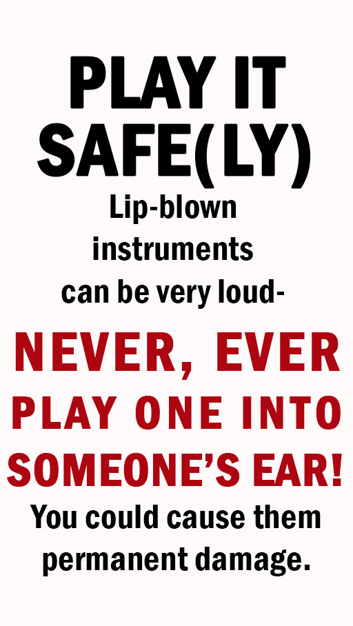 education, brass, trombone, rules, play it safe