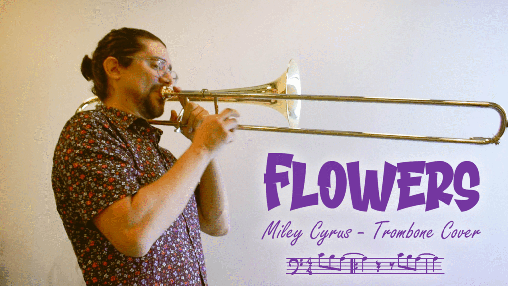 flowers, transcription, trombone, trumpet, tuba, sheet music, free download