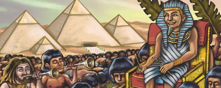 The pharaohs of Egypt had musicians who used a trumpet-like instrument called snb (sne-heb)