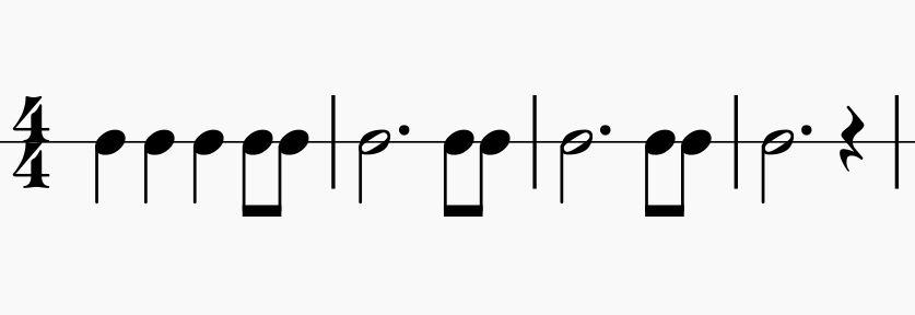 Rhythm exercise for brass 4